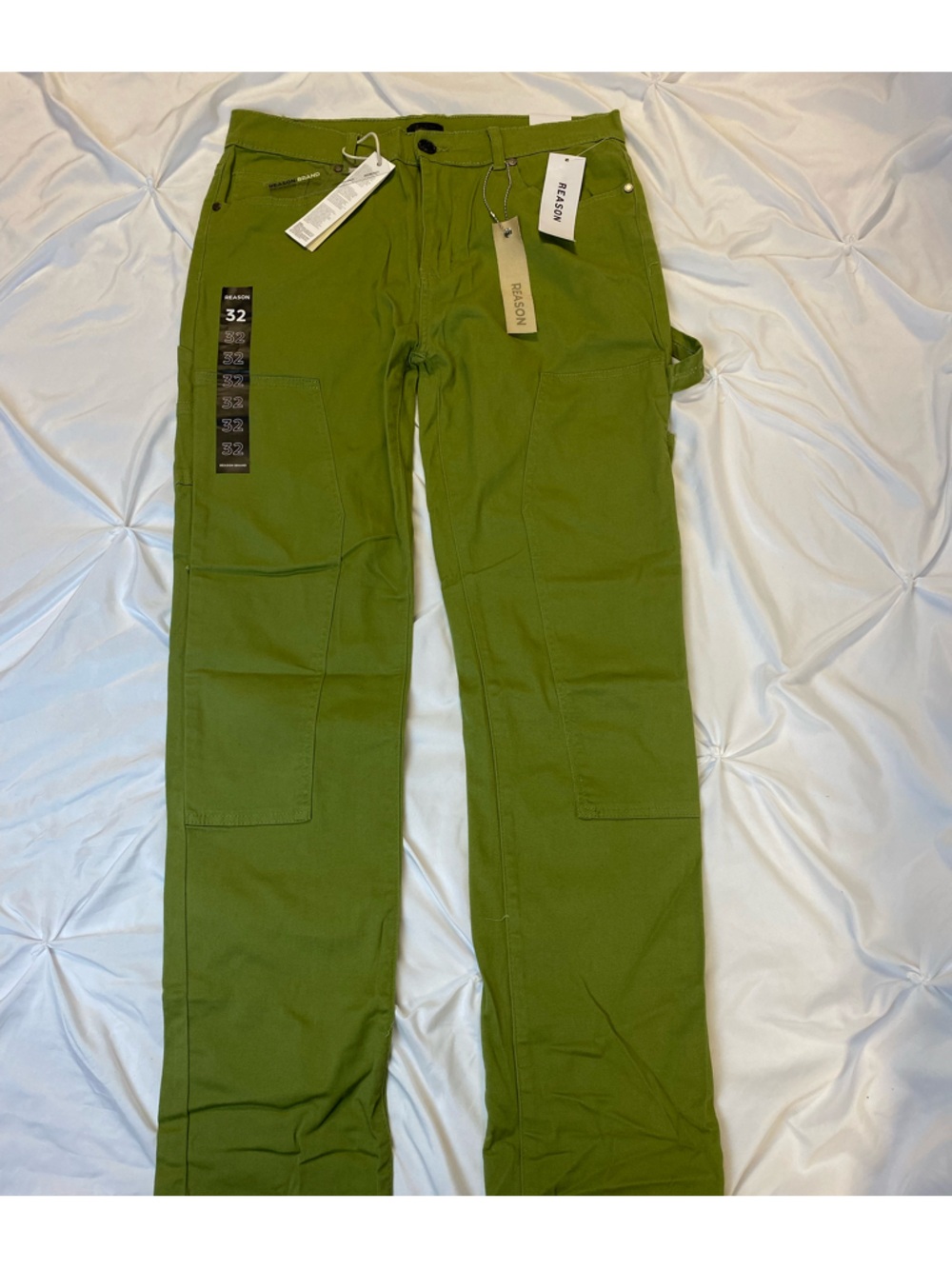Reason Olive Green Cargo Pants - Size 32